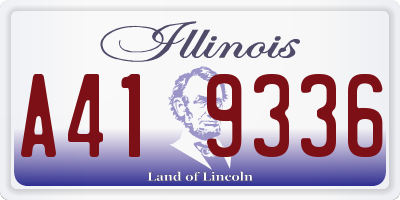 IL license plate A419336