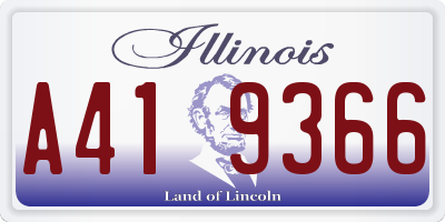 IL license plate A419366
