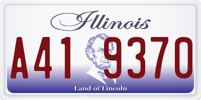 IL license plate A419370