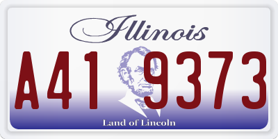 IL license plate A419373
