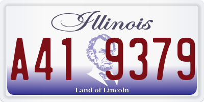 IL license plate A419379