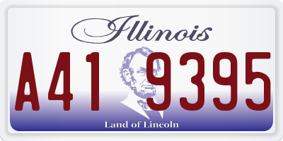 IL license plate A419395