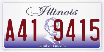 IL license plate A419415