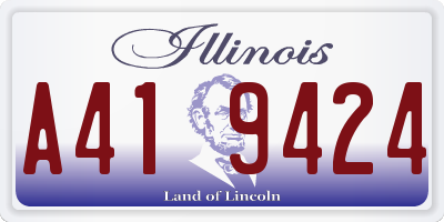 IL license plate A419424