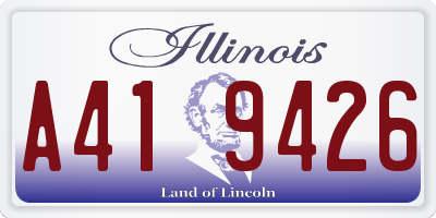 IL license plate A419426