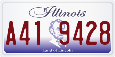 IL license plate A419428