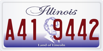IL license plate A419442