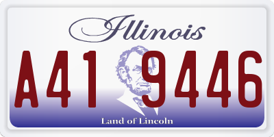 IL license plate A419446