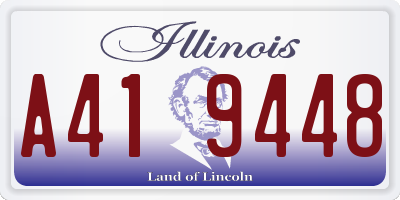 IL license plate A419448