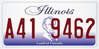 IL license plate A419462