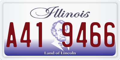 IL license plate A419466