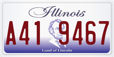 IL license plate A419467