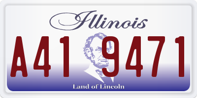 IL license plate A419471
