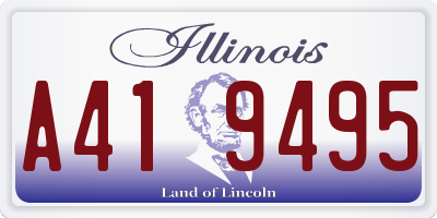 IL license plate A419495