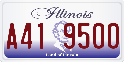 IL license plate A419500