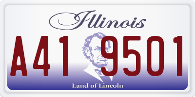 IL license plate A419501