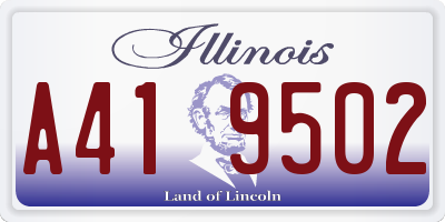 IL license plate A419502