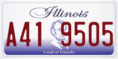 IL license plate A419505