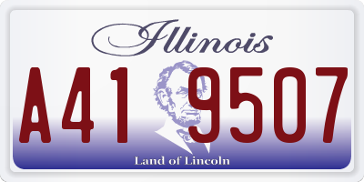 IL license plate A419507