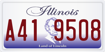 IL license plate A419508