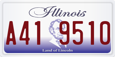 IL license plate A419510