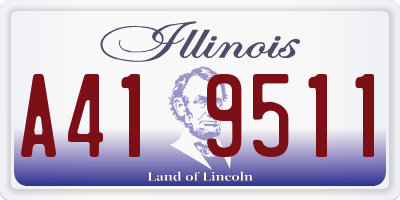 IL license plate A419511