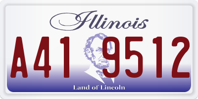IL license plate A419512