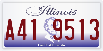 IL license plate A419513