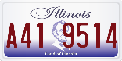 IL license plate A419514