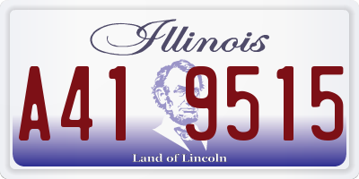 IL license plate A419515