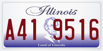 IL license plate A419516