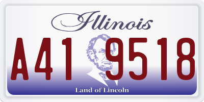 IL license plate A419518