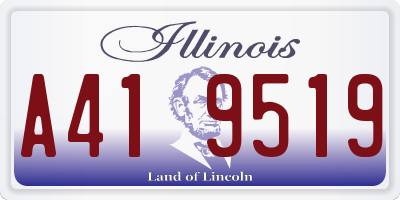 IL license plate A419519