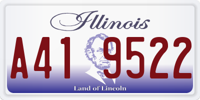 IL license plate A419522