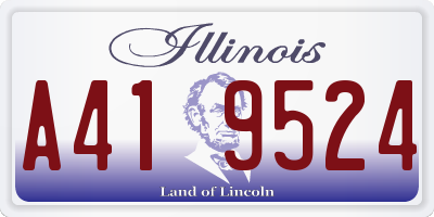 IL license plate A419524