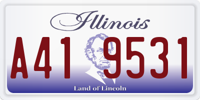 IL license plate A419531