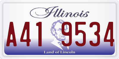 IL license plate A419534
