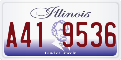IL license plate A419536