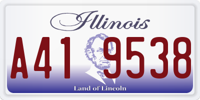 IL license plate A419538