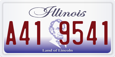 IL license plate A419541
