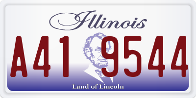 IL license plate A419544