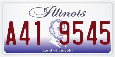 IL license plate A419545