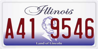IL license plate A419546
