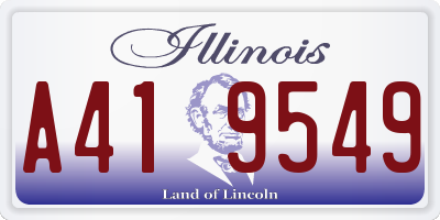 IL license plate A419549