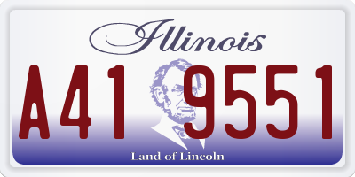 IL license plate A419551