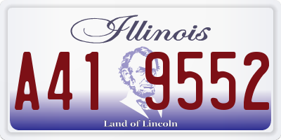 IL license plate A419552