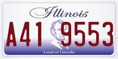 IL license plate A419553