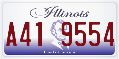 IL license plate A419554