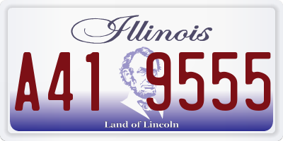 IL license plate A419555