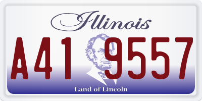 IL license plate A419557